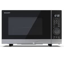 Image of Sharp 20L 900W Microwave Oven with Grill (YC-PG-204AU-S) - Silver/Black