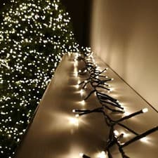 Image of 960 LED 12.4m Premier Christmas Outdoor Cluster Timer Lights in Warm White