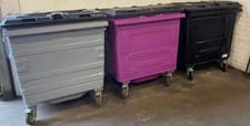 Image of 1100 Litre Metal Wheelie Bin Galvanised / Powder Coated. black & other colours