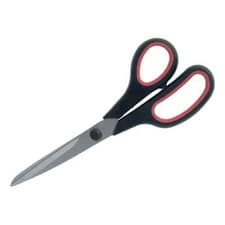 Image of 5 Star Office Scissors with Rubber Handles Stainless Steel Blade Black/Red