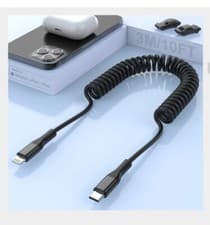 Image of StarTech.com 1m (3ft) USB C to lightening Cable MFi Certified Coiled iPhone C...
