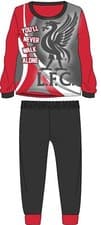 Image of Liverpool Pyjamas Boys Nightwear Long Sleeve Red PJs 9-13 Years LFC Grey