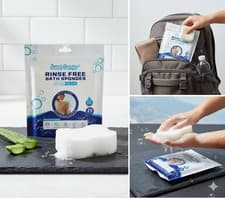 Image of Rinse Free Bath Sponges – Large Body Wash Sponges (25 Pack)