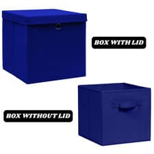 Image of Foldable Fabric Storage Boxes with/without Lid – Home, Kallax & Closet Use Cubes