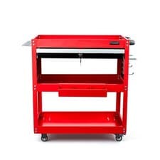Image of 3-Tier Tool Trolley Cart Roller Cabinet Heavy Duty Garage Workshop with Drawer