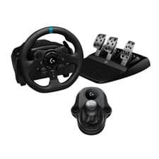 Image of Logitech G923 Racing Wheel and Pedals, TRUEFORCE Force Feedback + Black