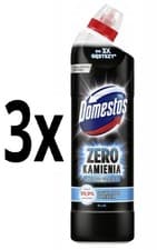 Image of Domestos Zero Limescale Blue Toilet Cleaner 750ml x3 Powerful Limescale Remover