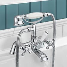 Image of Nes Home Stafford Classic Traditional Victorian Bath Shower Mixer Tap
