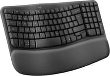 Image of Logitech Wave Keys Wireless Bluetooth Keyboard with Palm Rest QWERTY - Graphite