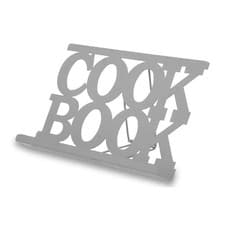 Image of Grey Cook Book Stand Holder Metal Bookrest Recipe Matte Kitchen Decorative Rack