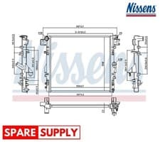 Image of RADIATOR, ENGINE COOLING FOR JEEP WRANGLER NISSENS 61037 NEW