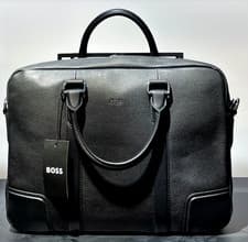 Image of HUGO BOSS Morval All Leather Business Bag 50433431 Black