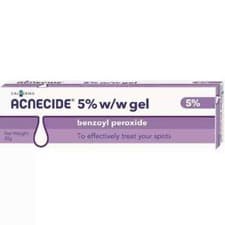 Image of Acnecide 5% Gel Benzoyl Peroxide - Treatments Acne, Blemishes, Spots - 30g