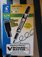 Image of Pilot V-Board Master S 3.5 mm Tip Extra Fine Whiteboard Marker with Eraser - Bla