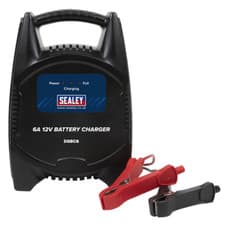 Image of Sealey DSBC6 Battery Charger 12V 6A 230V LED Charging Indicator HOME DIY