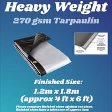 Image of Tarpaulin Extra Heavy Duty Waterproof Cover Tarp 270GSM Ground Sheet