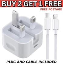 Image of FAST 20W USB-C PD Fast 1M Charger Cable And Plug for Apple iPhone 12 13 14 Pro
