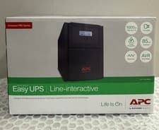 Image of APC UPS 1000VA Battery Backup SMV1000CAI LCD Tower Surge Protector NEW