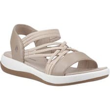 Image of Hush Puppies Susanna Leather Women's Taupe Sandals