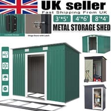 Image of Metal Garden Shed 6 X 4, 8 X 4, 8 X 6, 10 X 8 Garden Storage WITH FREE BASE New