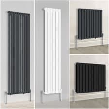 Image of Horizontal Vertical Designer Radiator Oval Column Flat Panel Central Heating