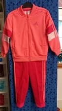 Image of Adidas Infants Coral Colourblock Zip Through Tracksuit (Multiple Sizes Avail.)