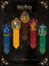Image of Harry Potter Bookmark Hogwarts House Crest Official Noble Collection Gift UK