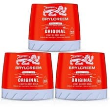 Image of 3x Brylcreem Original Hair Cream Light Glossy Hold 250ml