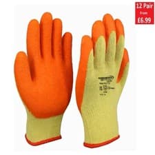 Image of 24 PAIR BUILDERS WORK GLOVES NYLON SAFETY PU GRIP ANTI CUT LEVEL 5 MECHANIC