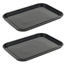 Image of Salter Baking Tray 2 Pack 36cm Vitreous Enamel Coated Steel Oven Pan PFAS-Free