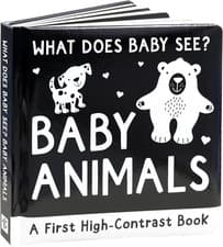 Image of What Does Baby See? - Baby Animals (A High Contrast Board Book, Padded)