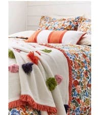 Image of Joules Throw 'Early Riser' 130 x 170 cm New with Tags 100% Cotton RRP £120