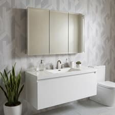 Image of Croydex Large Bathroom Cabinet Mirror Doors Hang 'n' Lock™ 76x91cm - Westbourne