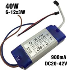 Image of Constant Current LED Driver Power Supply 900Ma 20W 30W 40W 6-12X3W LED Driver DC