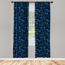 Image of Camouflage Curtains 2 Panel Set Dark Tones Hiding