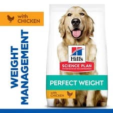 Image of 12kg Hills Science Plan Perfect Weight Adult 1+ Large Breed Dry Dog Food Chicken