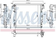 Image of 61037 NISSENS Radiator, engine cooling for JEEP