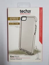 Image of Tech21 Evo Mesh Case Cover for iPhone 6 iPhone 6s Clear/White Shockproof