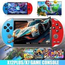 Image of X12 Plus 7'' 16GB Handheld Retro Video Game Consoles Built-In 10000+ Games UK