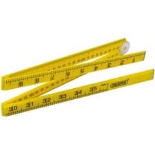 Image of Draper 1m Plastic Folding Ruler Made From Tough Impact Resistant ABS Plastic