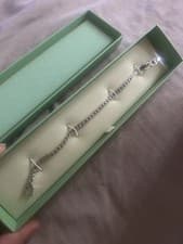 Image of Swarovski Emily Tennis Bracelet Round Cut, White, Rhodium-Plated