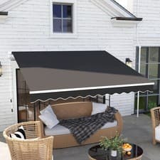 Image of 2.95 x 2.5m Manual Awning, Retractable Canopy Sun Shade Shelter
