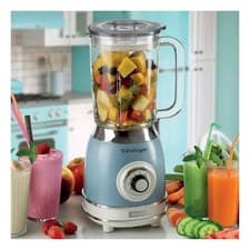 Image of Ariete 1000W Vintage Glass Jug Blender 1.5L 4 Speeds Ice Crushing Function Blue