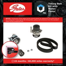 Image of Timing Belt & Water Pump Kit fits VW TOURAN 1T 2.0D 05 to 10 BMM Set Gates New