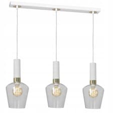 Image of Roma White Pendant Light Lamp 3x60w E27 White
