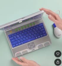Image of VTech Challenger Laptop, Blue, Kids Laptop Vocabulary, Maths. French. English