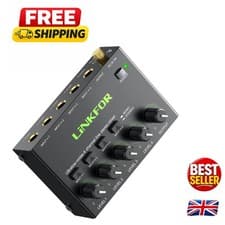 Image of Professional Quality 4 Channel Stereo Mixer – Ultra Low Noise & Type-C Power