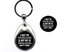 Image of Dog Keyring and Badge S Westie