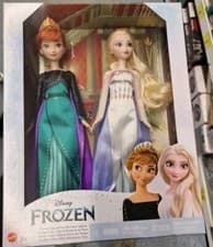 Image of Disney Frozen Queen Anna & Elsa the Snow Queen Doll 2-Pack Ideal Birthday Gift