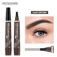Image of Eyebrow Pen Liquid Brow 4 Tip Pencil Micro Blading Waterproof Tattoo Fork Salon